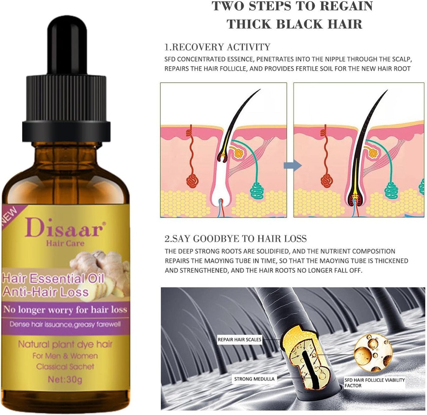 Aceite para el crecimiento del cabello PAGA UNO LLEVA DOS