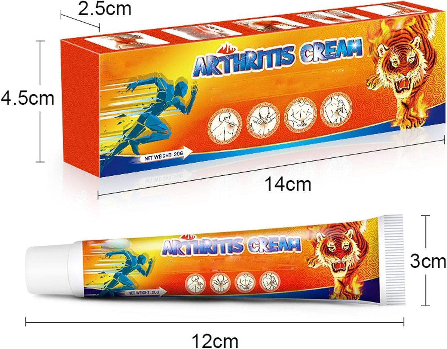 Crema para la artritis Alivio para cuello, pies, espalda, rodilla y más