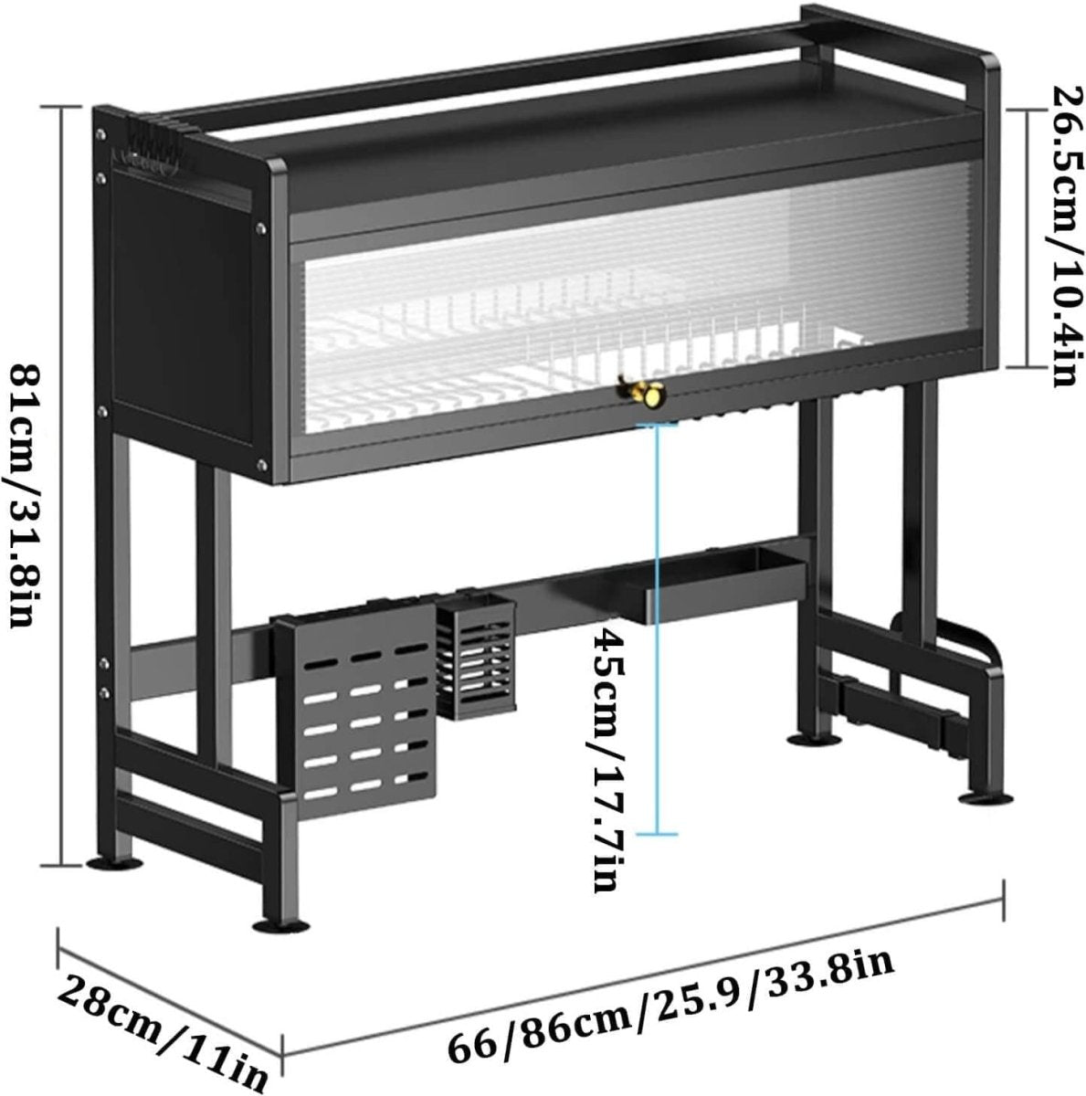 Escurridor y Organizador de platos de Acero 85cm