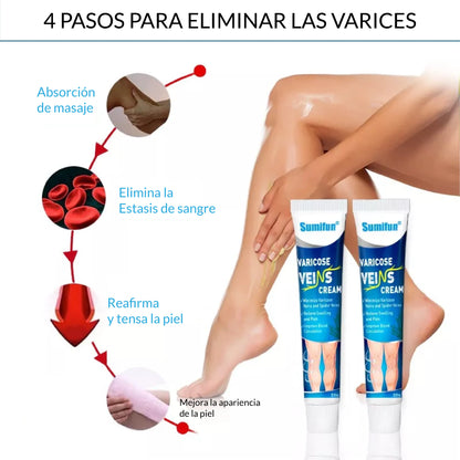 Crema para combatir las varices paga 1 lleva 2