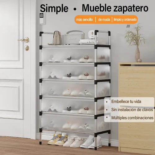 Zapatera de  varios niveles de acero inoxidable