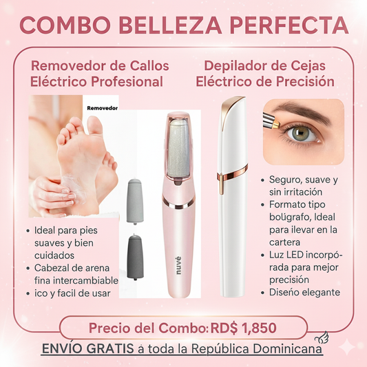 Combo depilador de cejas + removedor de callos
