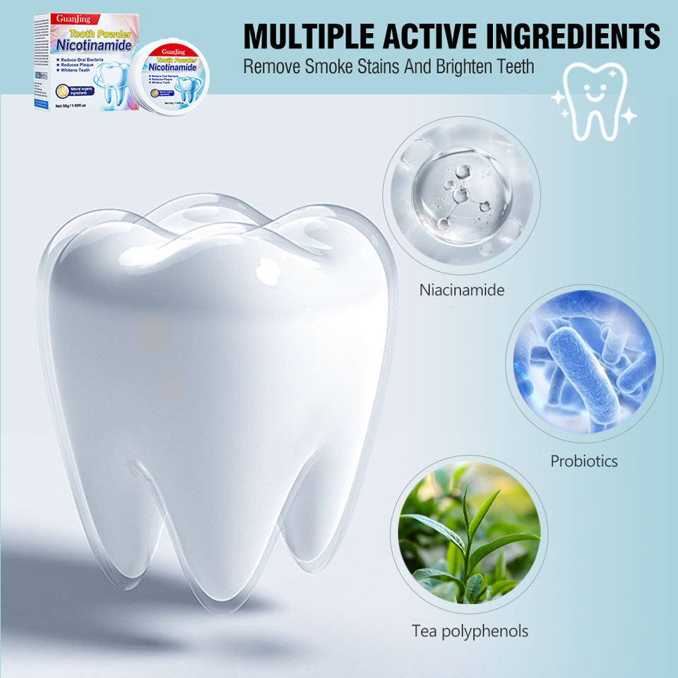 POLVO DENTAL BLANQUEADOR NICOTINAMIDE  PAGA UNO LLEVA DOS