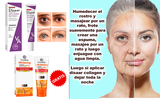 COMBO CREMA ANTIARRUGAS beauty skincare Y LAVADO  FACIAL DE REGALO