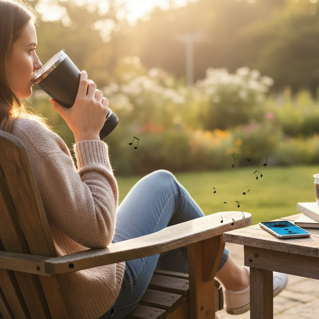 Vaso inteligente con parlante Bluetooth integrado 🔊☕