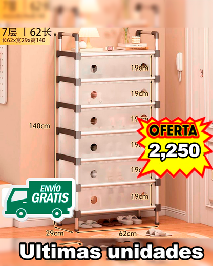 Zapatera de  varios niveles de acero inoxidable